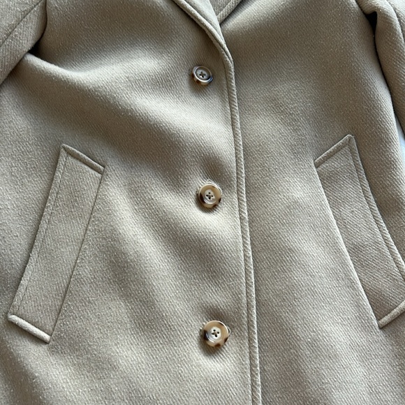 Abercrombie & Fitch Women's Light Tan Peacoat - Picture 3 of 9